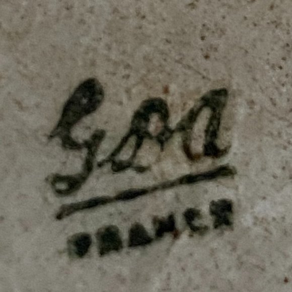 Antique GOA France Hand Painted Floral & Gold Trinket Dish set of 3 - Picture 5 of 8